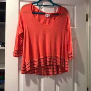 Orange long sleeve size medium